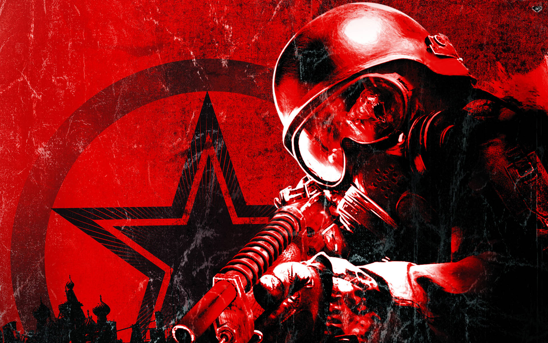 Metro 2033 Red Aesthetic Ranger Background
