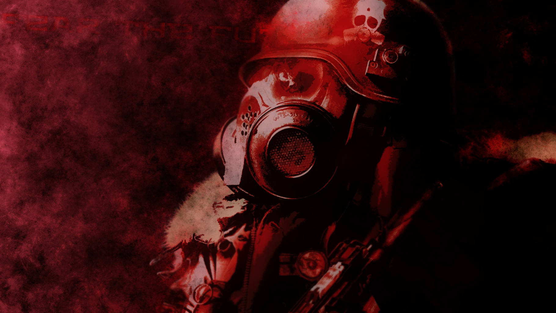 Metro 2033 Stalker Red Smoke Background