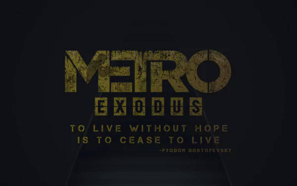 Metro Exodus Grey Graphic Promo 3440x1440 Background
