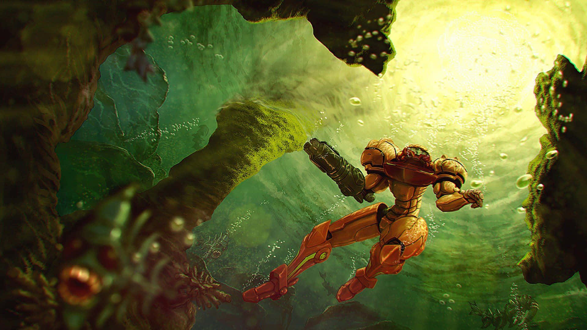 Metroid Dread Samus Aran Underwater