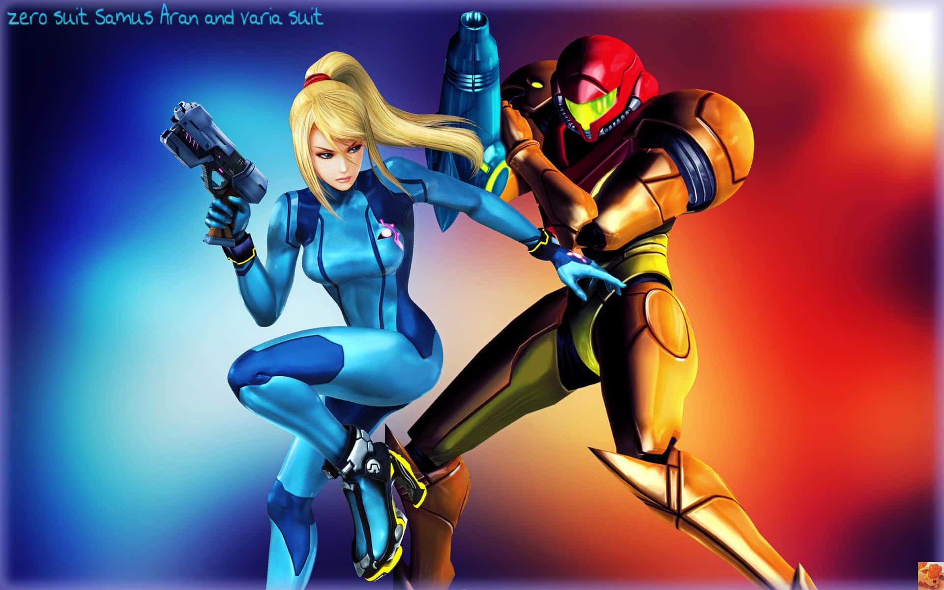 Metroid's Heroine Zero Suit Samus Background