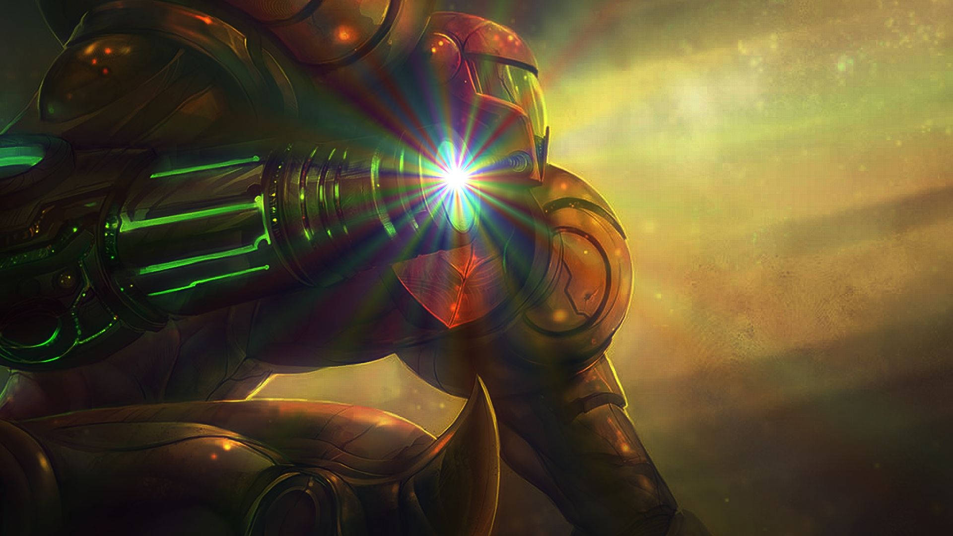 Metroid Samus Aran Arm Cannon Background