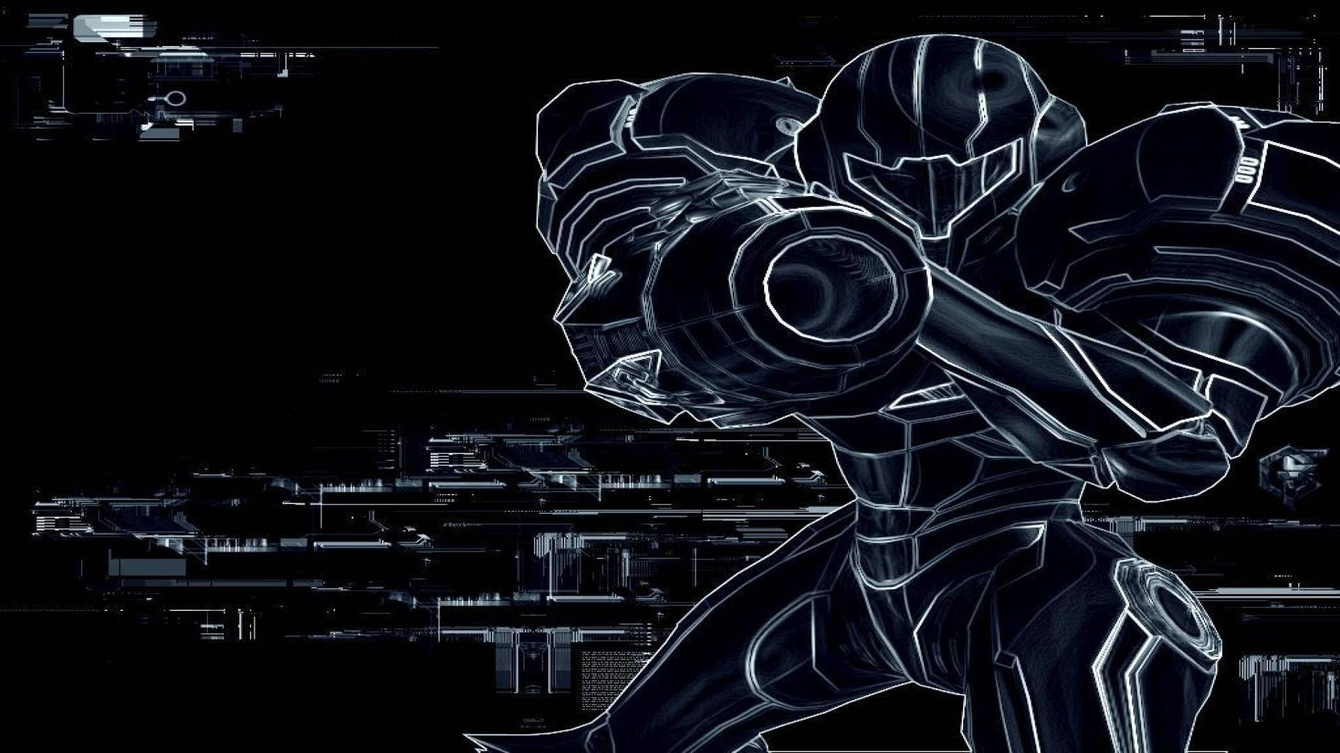 Metroid Samus Aran Negative Background