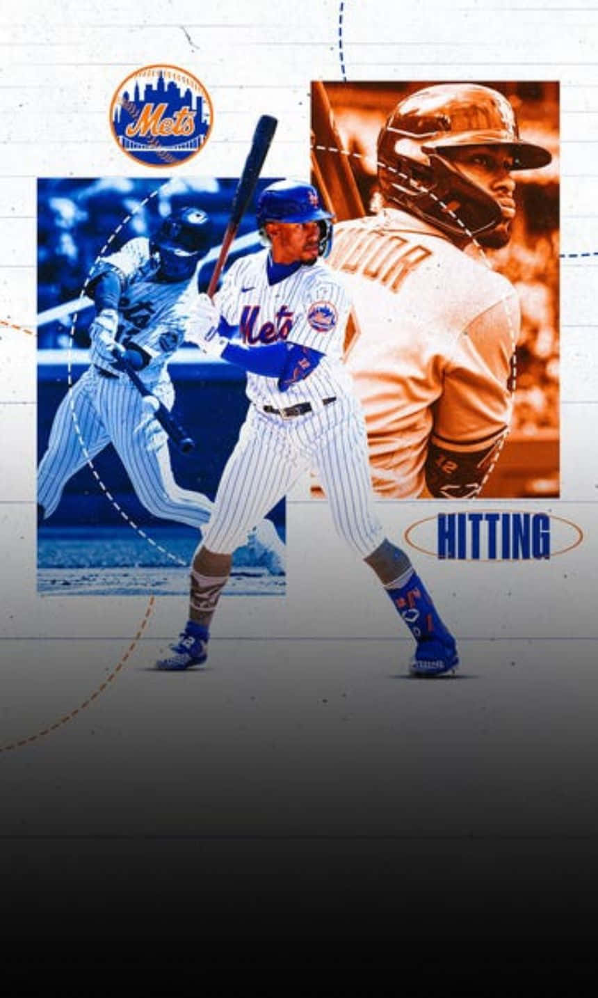 Mets Player Hitting Action Background