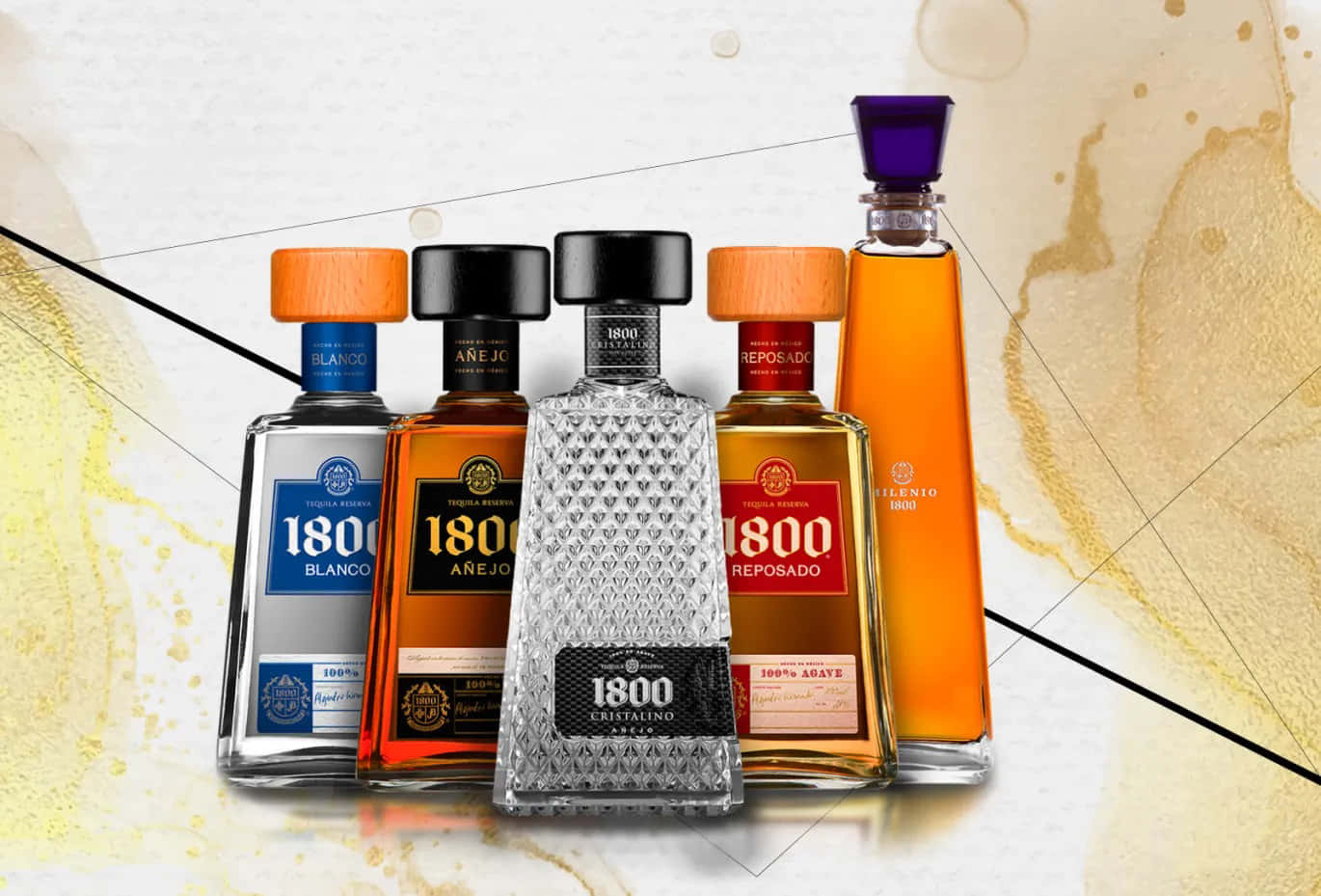 Mexican Brand 1800 Tequila Collection Poster Background