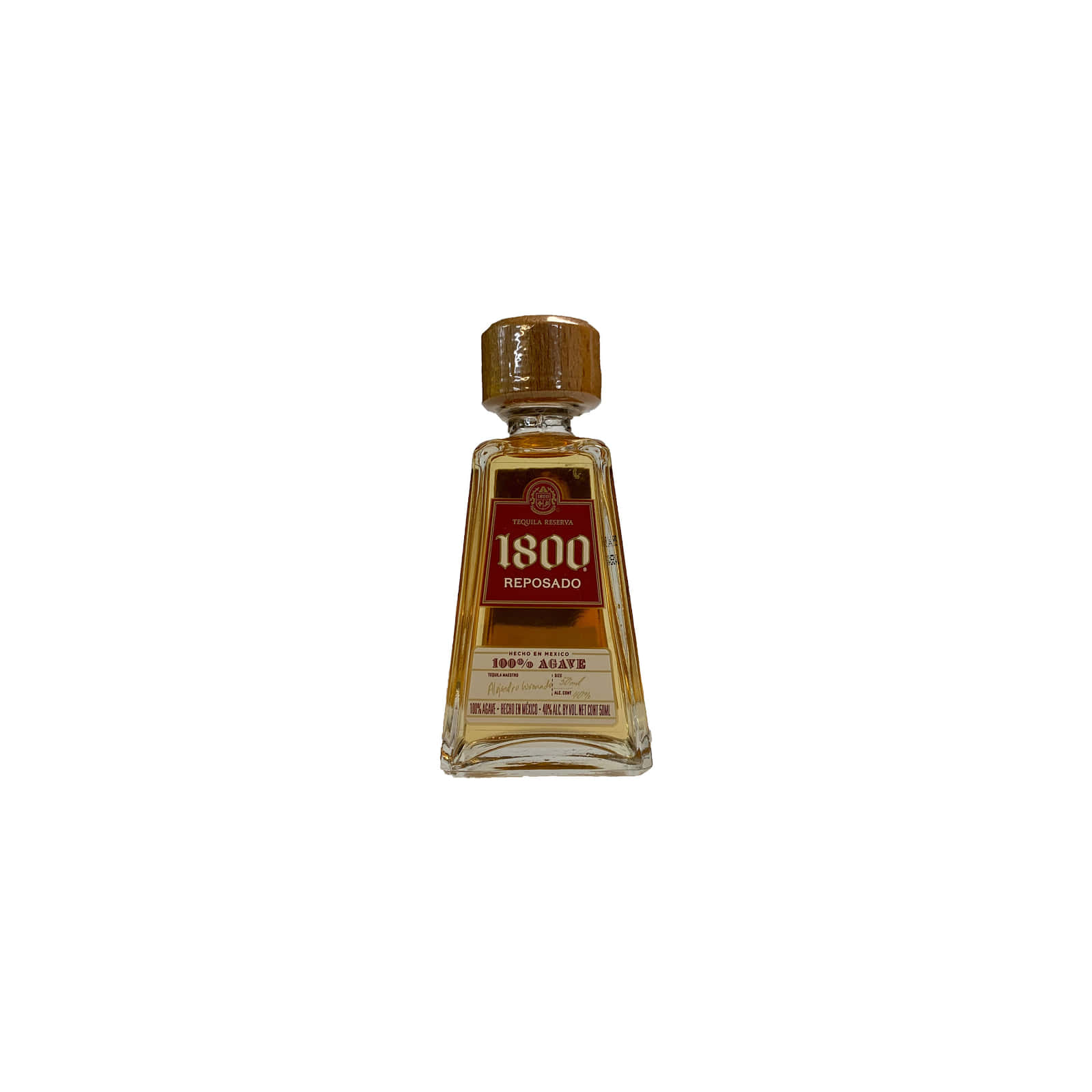 Mexican Brand 1800 Tequila Reposado Mini Bottle Background