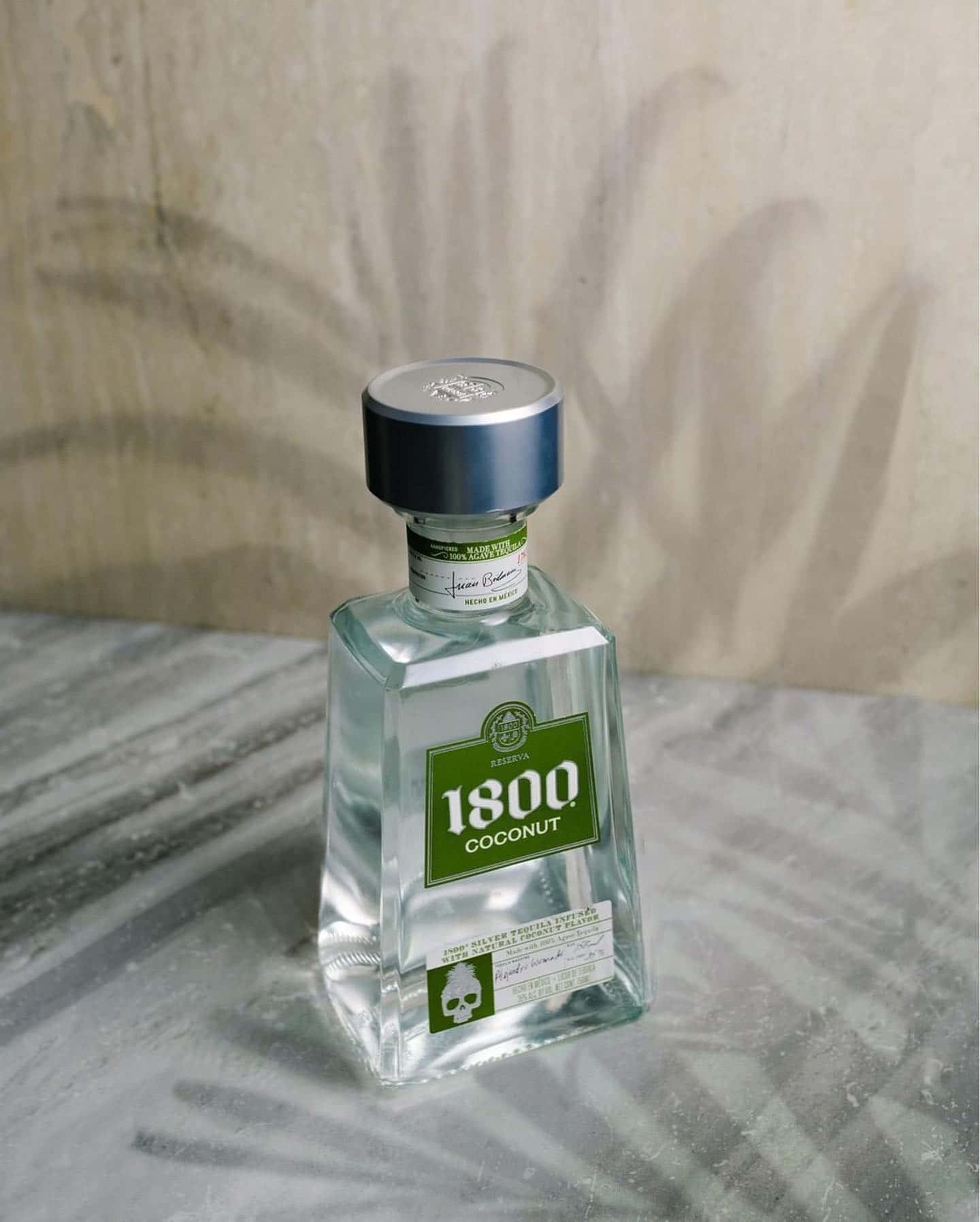 Mexican Brand 1800 Tequila Reserva Coconut Background