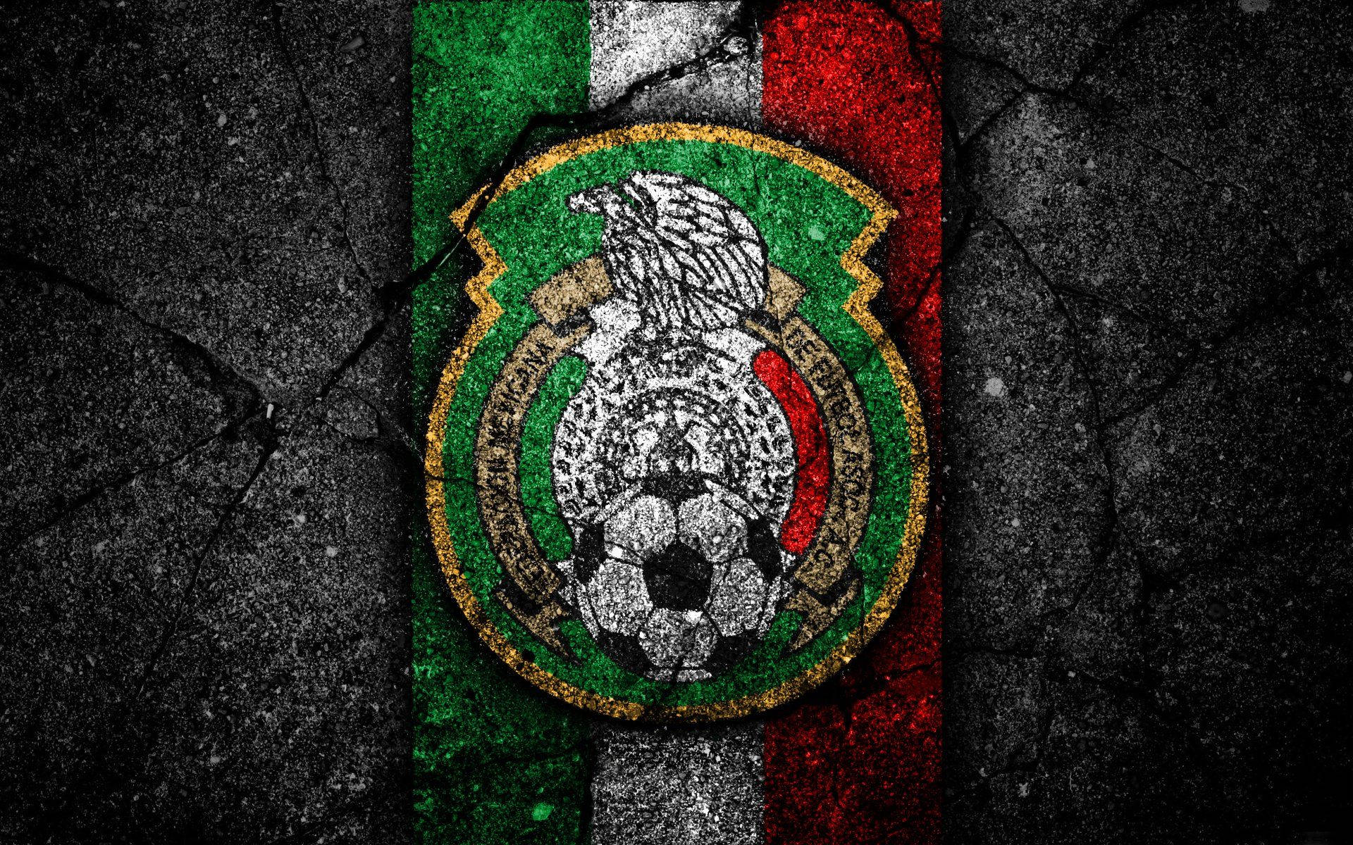 Mexican Football Logo On Wall Background