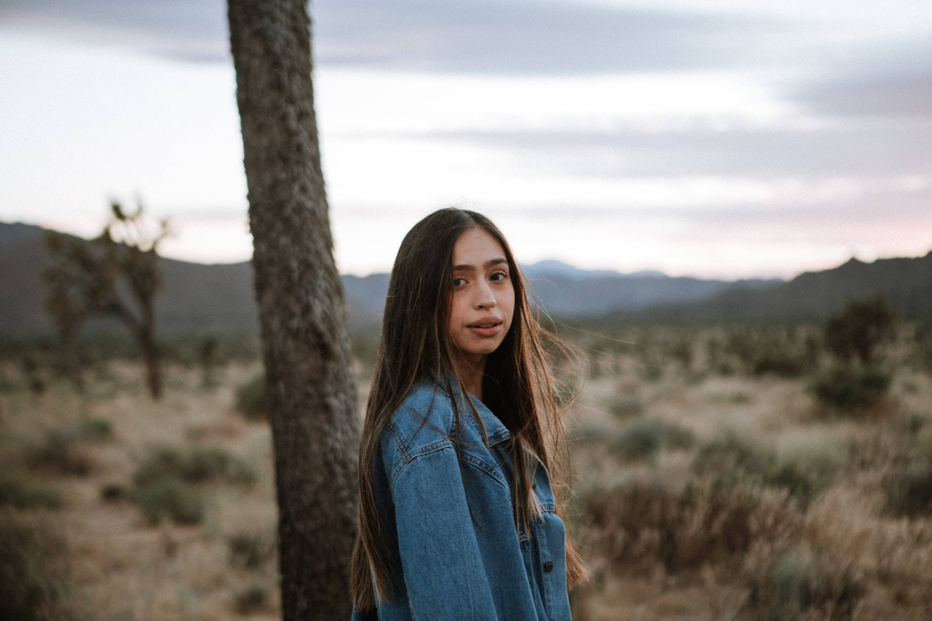 Mexican Girl Brown Grass