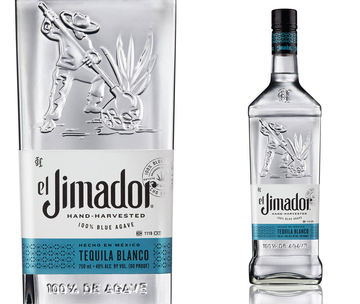 Mexican Liquor El Jimador Tequila Silver Front View Shot