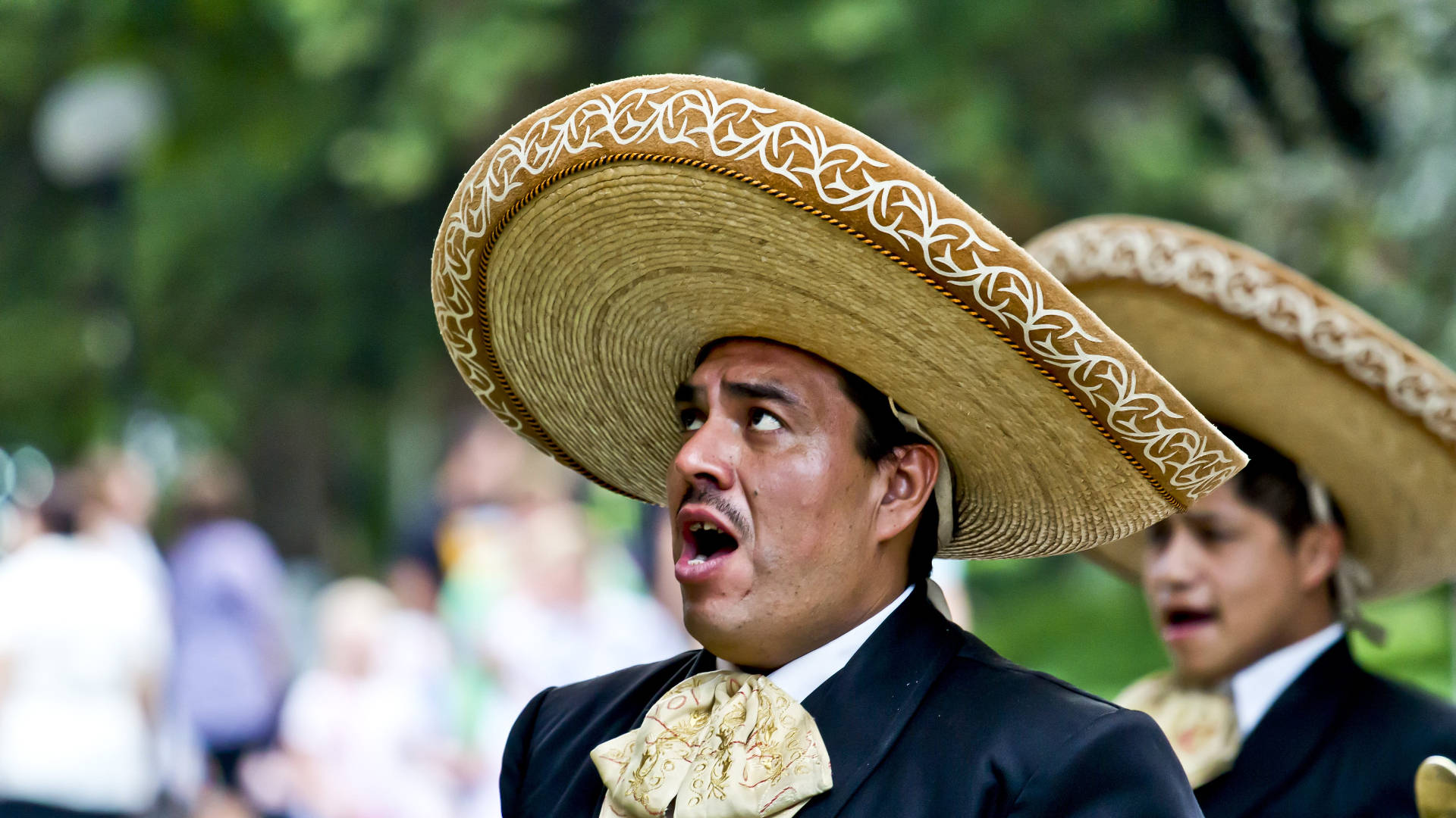 Mexican Man Yellow Ribbon Background