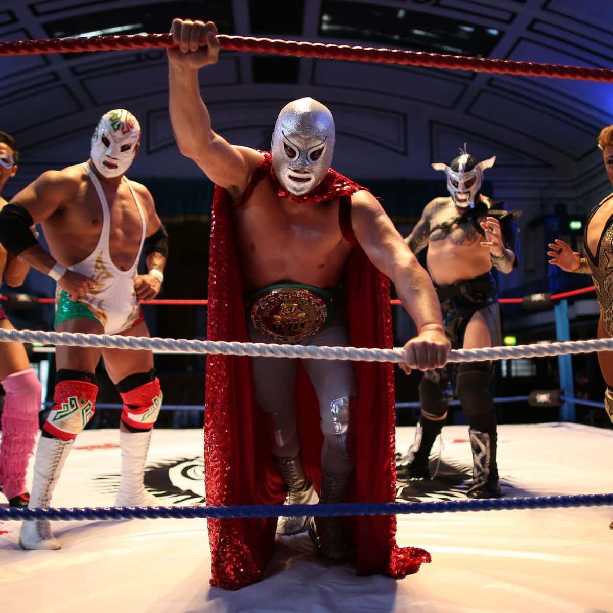 Mexican Masked Wrestler El Santo Son El Hijo Del Santo Background