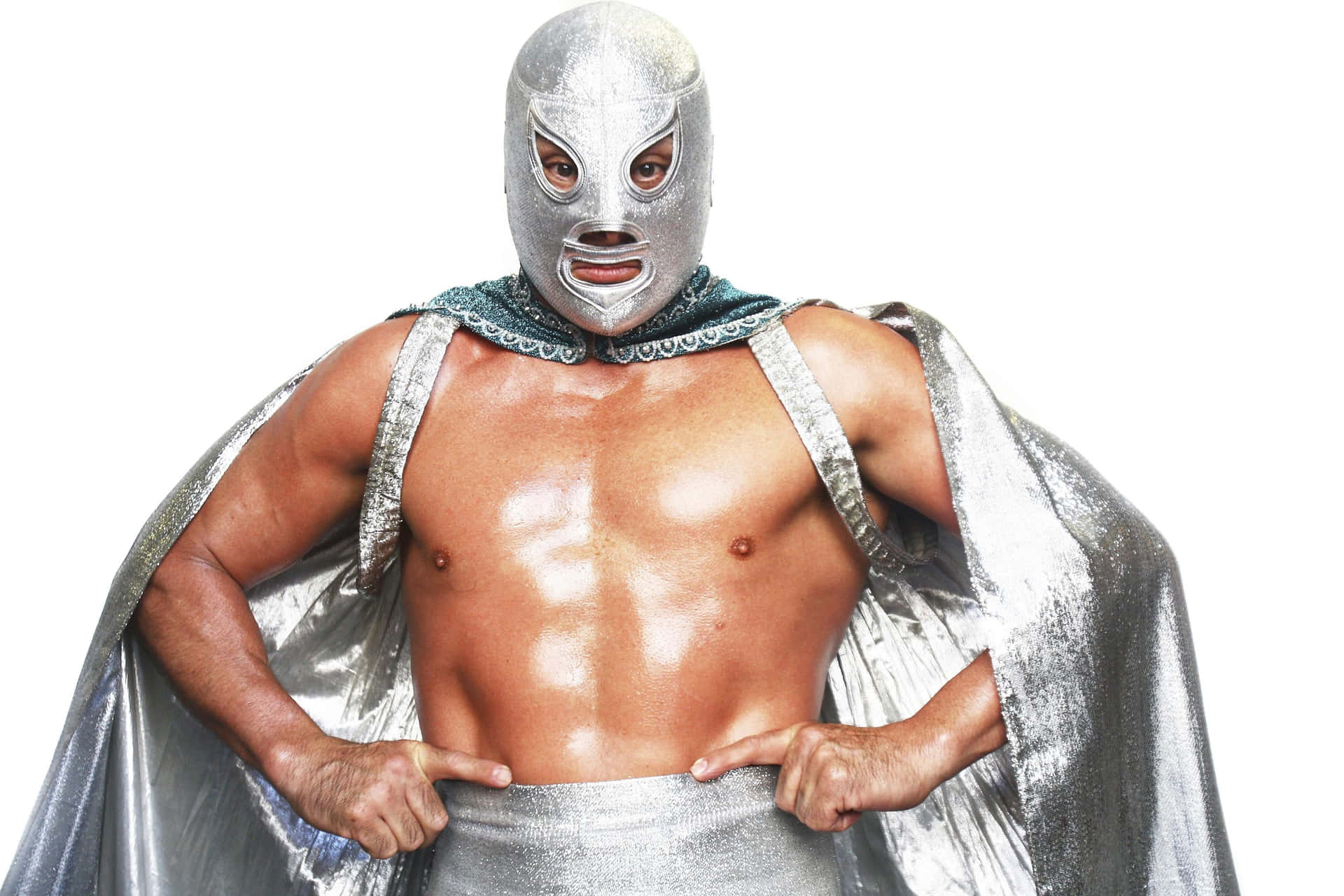 Mexican Wrestler El Hijo Del Santo In El Santo Mask Background