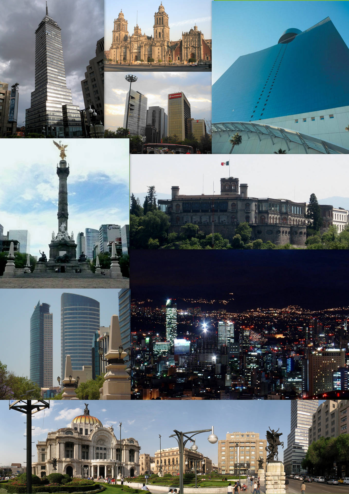 Mexico Buildings Collage Background