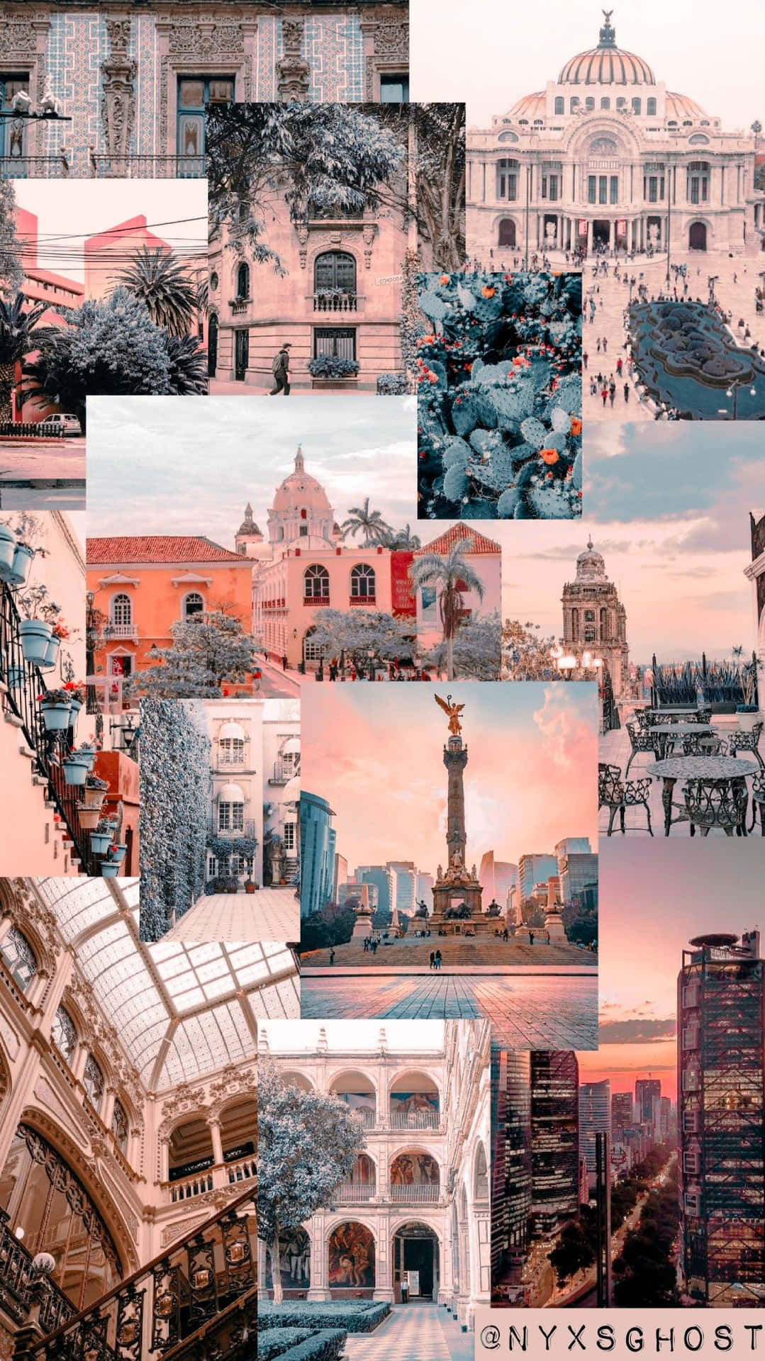 Mexico City Collage - Instagram Background