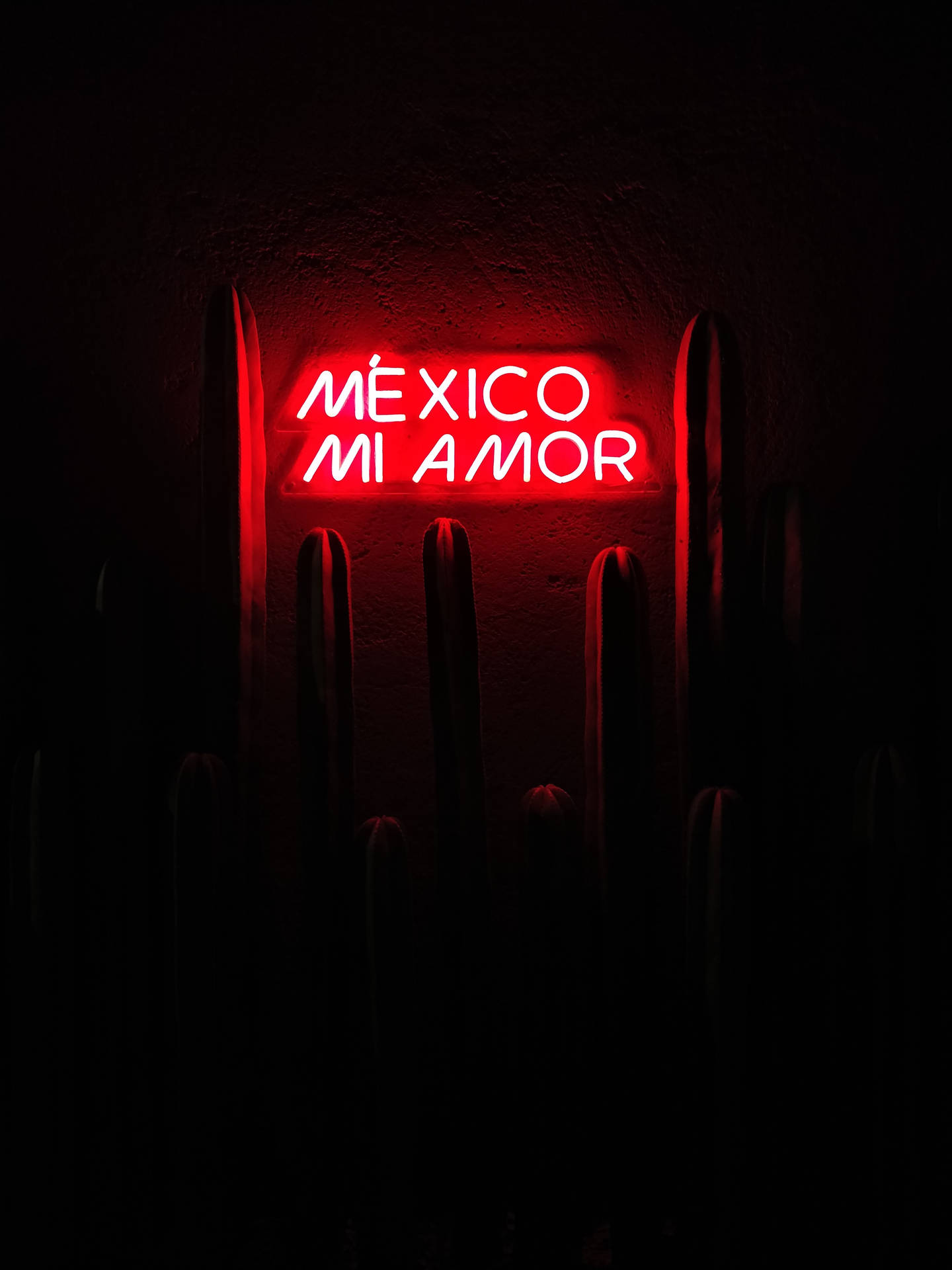 Mexico Dark Red Signage Background