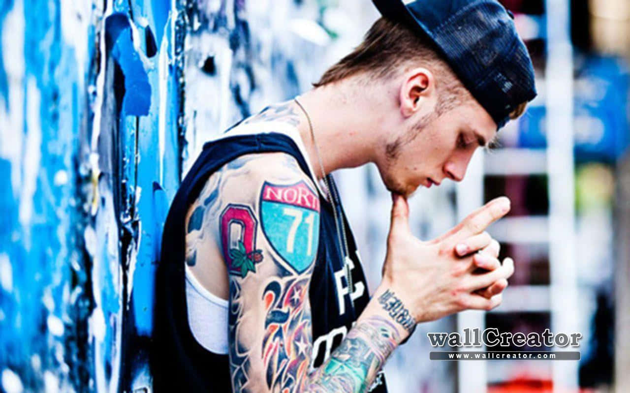 Mgk Looking Down Background