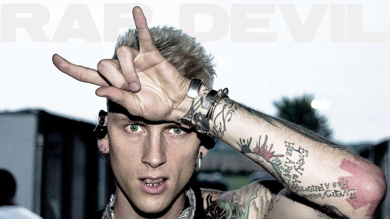 Mgk With I Love You Gesture Background