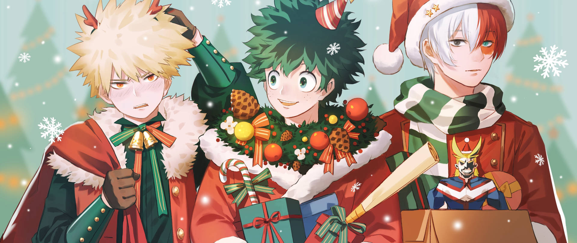 Mha Christmas Anime Background