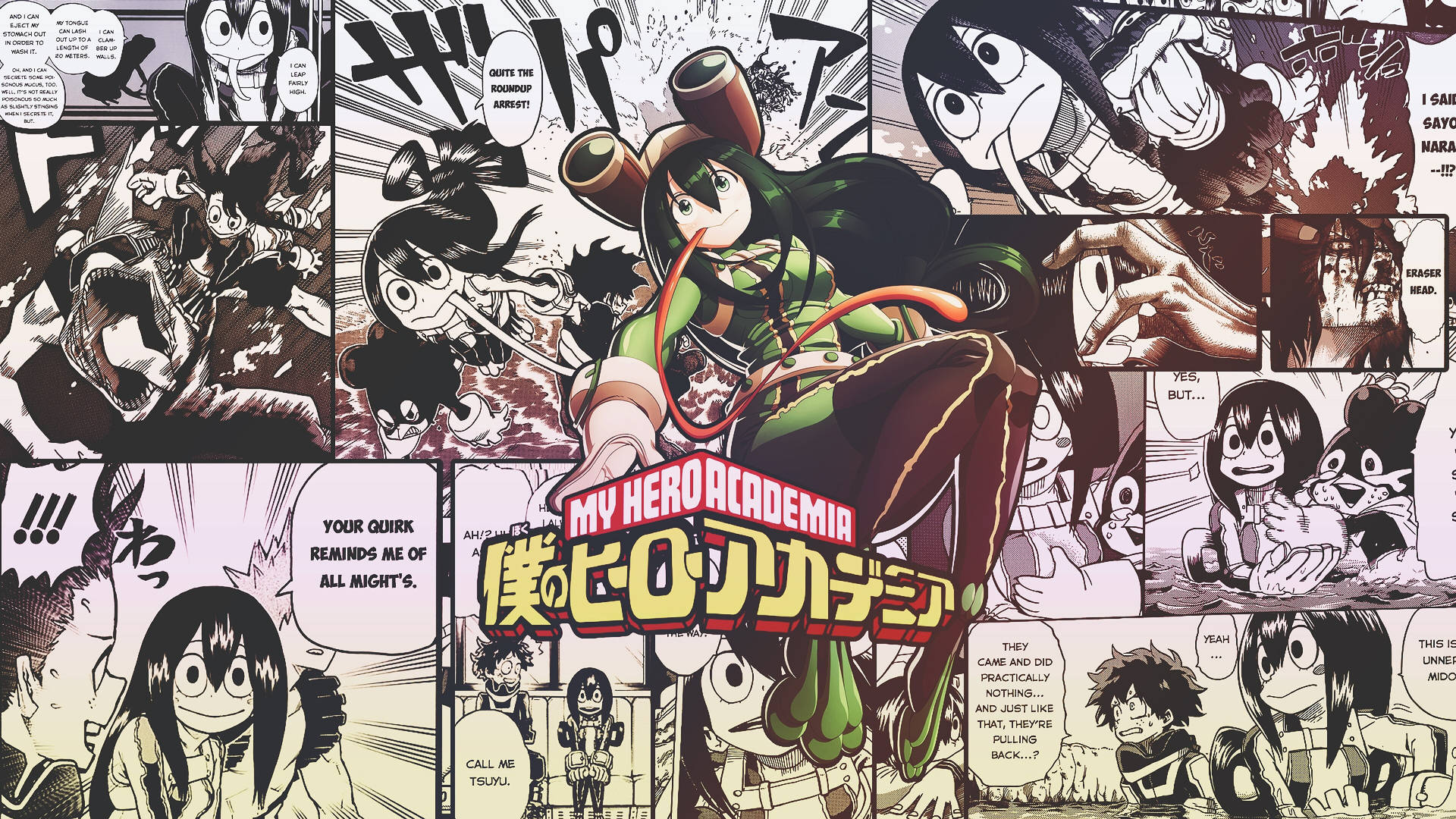 Mha Froppy Collage Poster Background