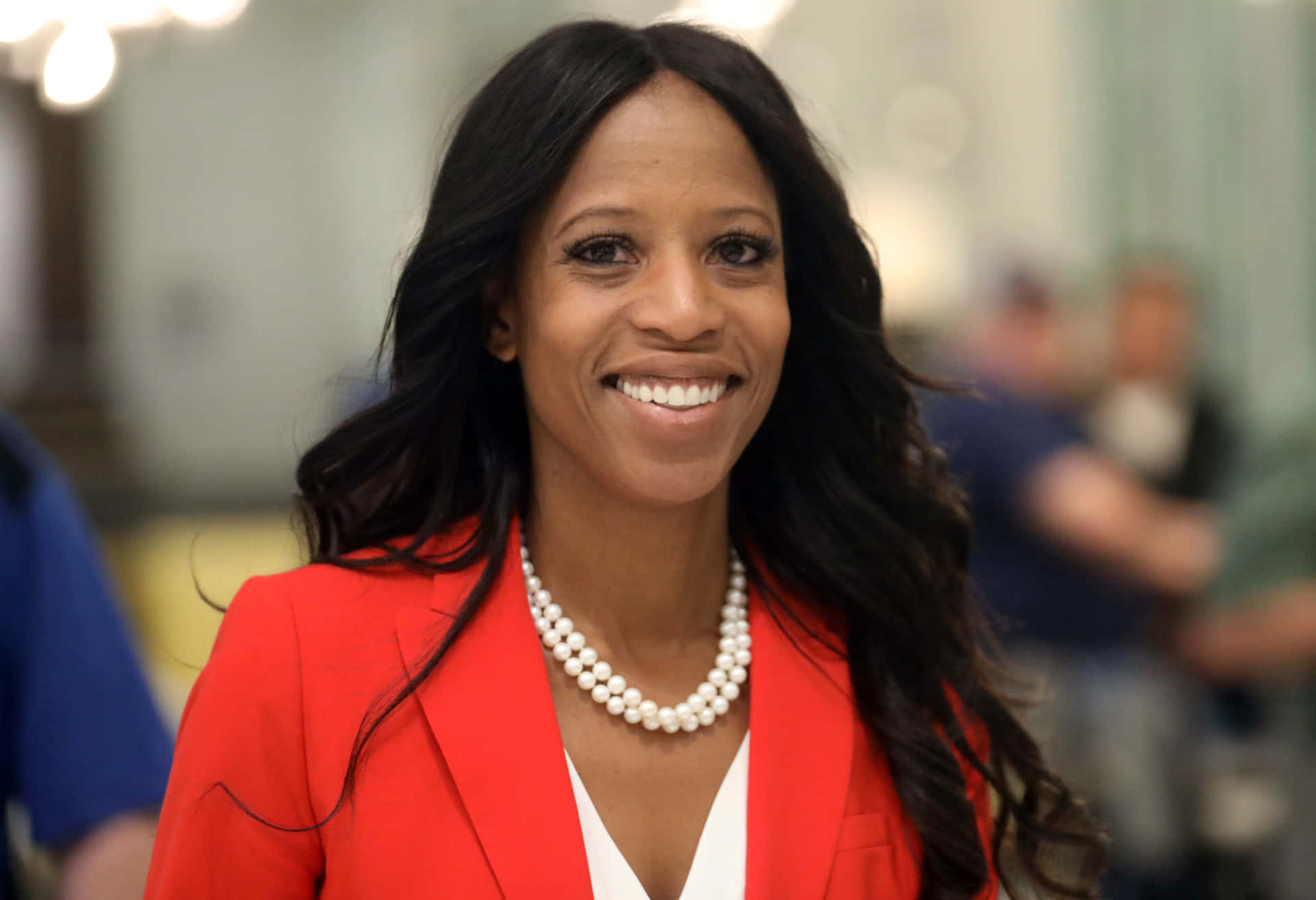 Mia Love Smiling In Red Coat