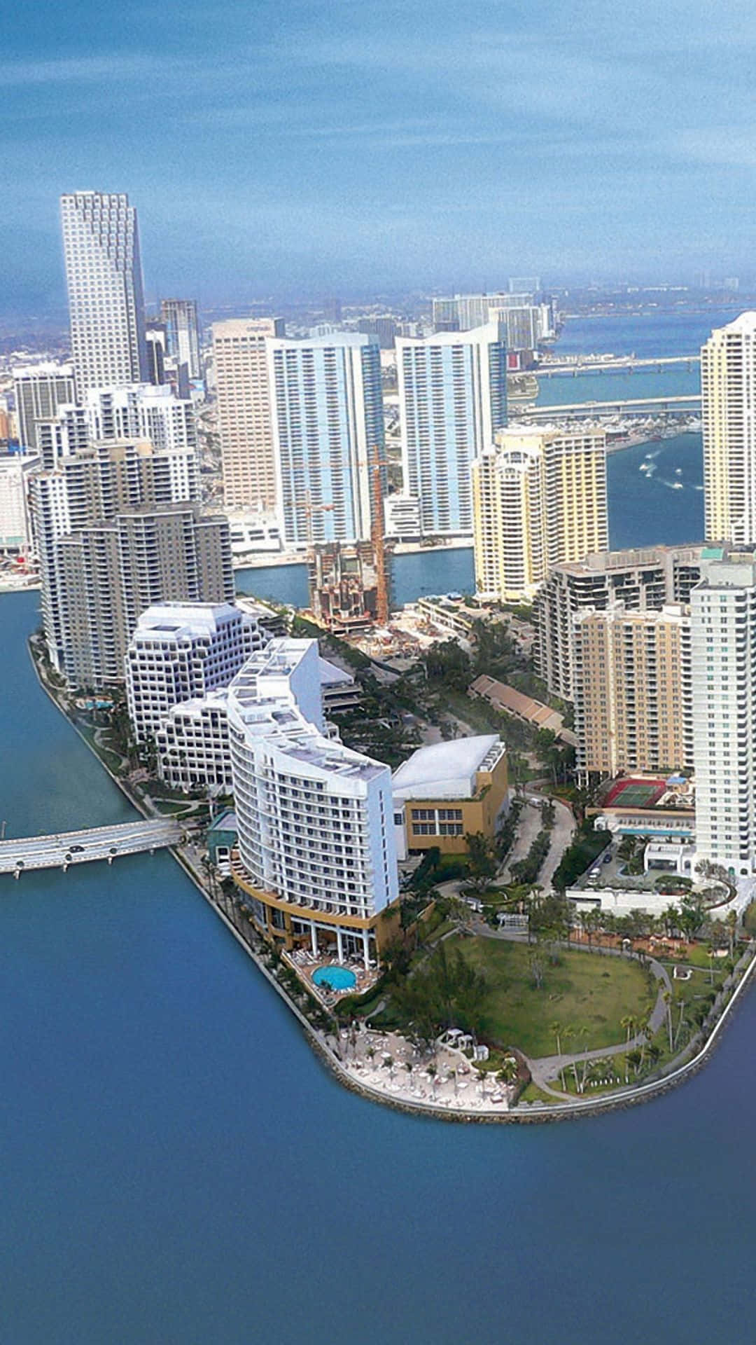 Miami Aerial View Beach Hotels Iphone Background