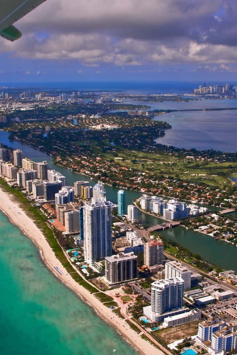 Miami Beach Aerial View Iphone Background