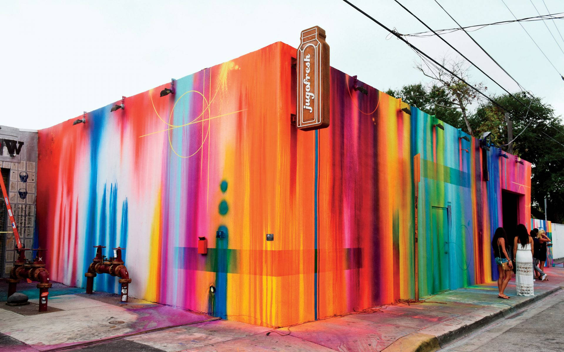 Miami Colorful Street Art Background