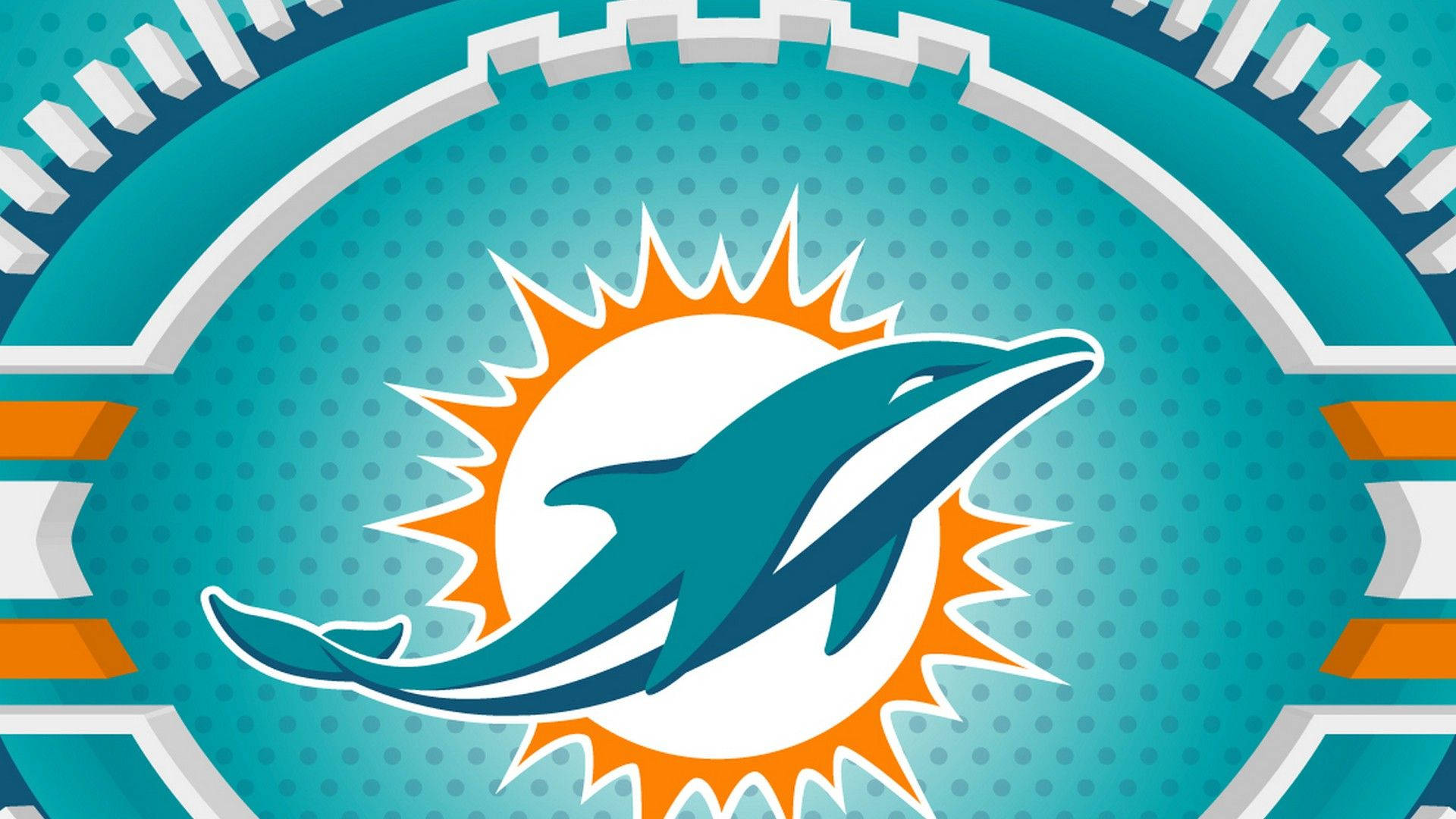 Miami Dolphins Football Pattern Background