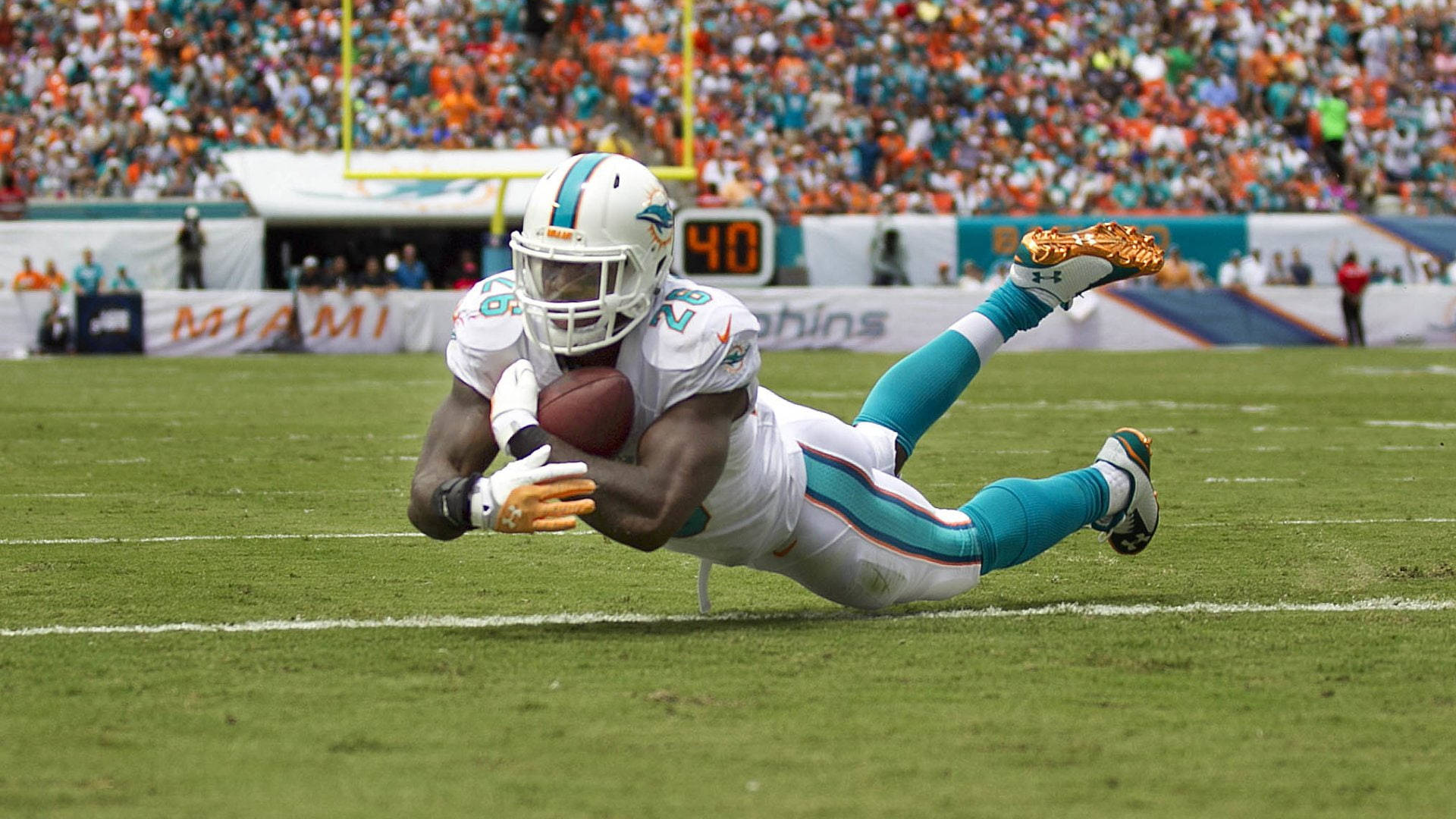 Miami Dolphins In Action Background