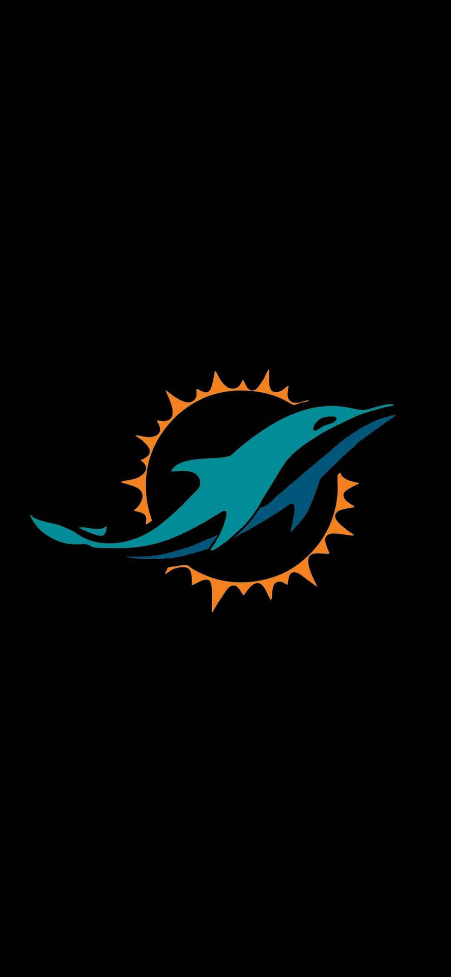 Miami Dolphins Logo On A Black Background Background