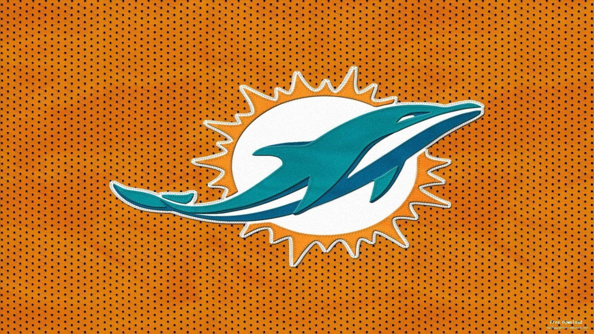 Miami Dolphins Orange Logo Background