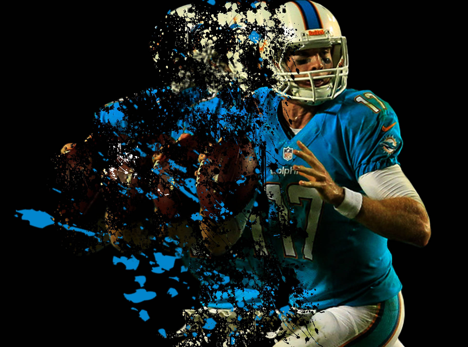 Miami Dolphins Ryan Tannehill Hd Artwork Background