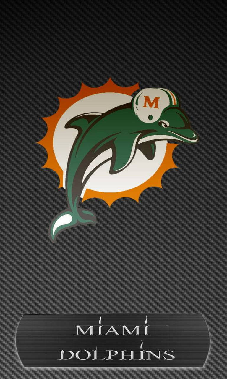 Miami Dolphins Stripes Nfl Team Logo Background