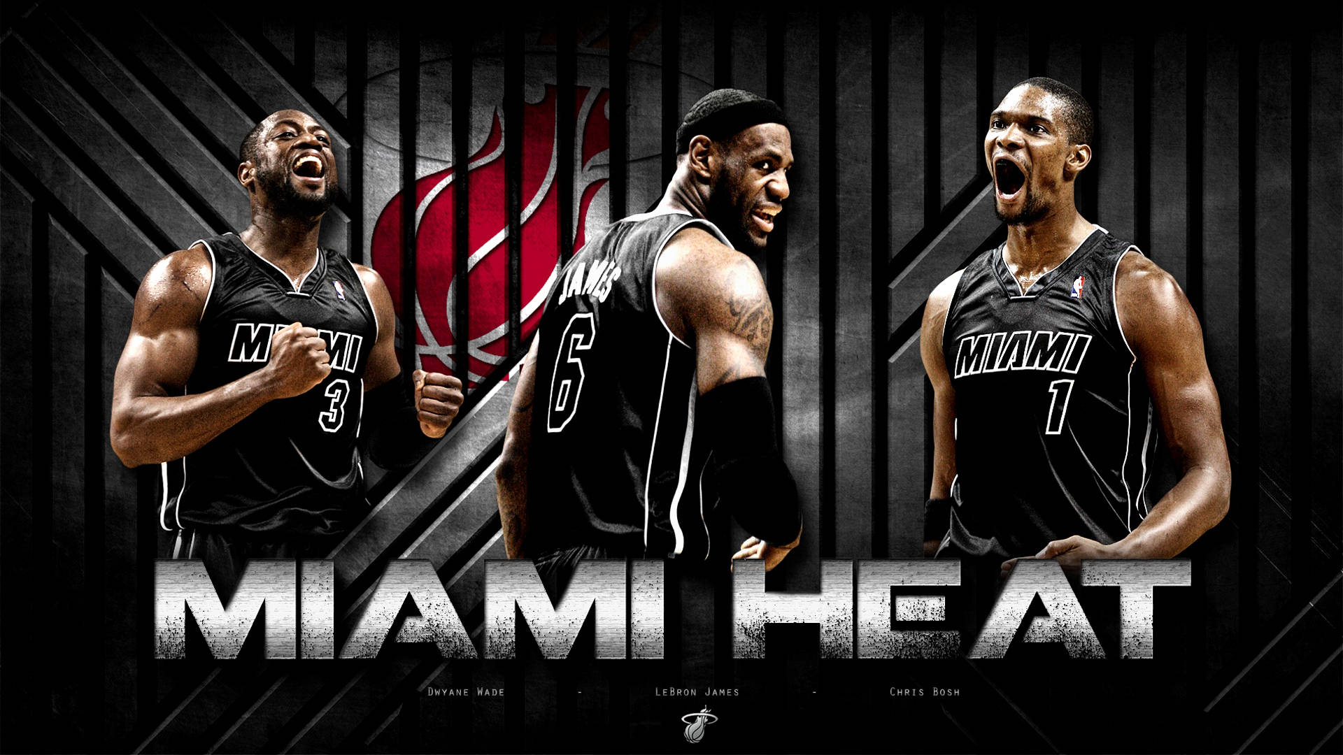 Miami Heat Big Three Players Background