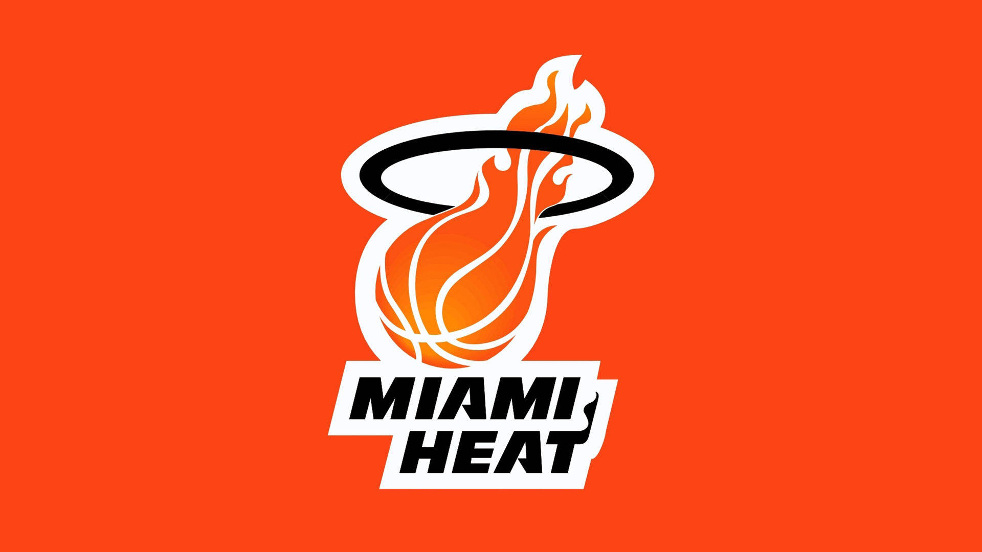 Miami Heat Blazing Logo Background