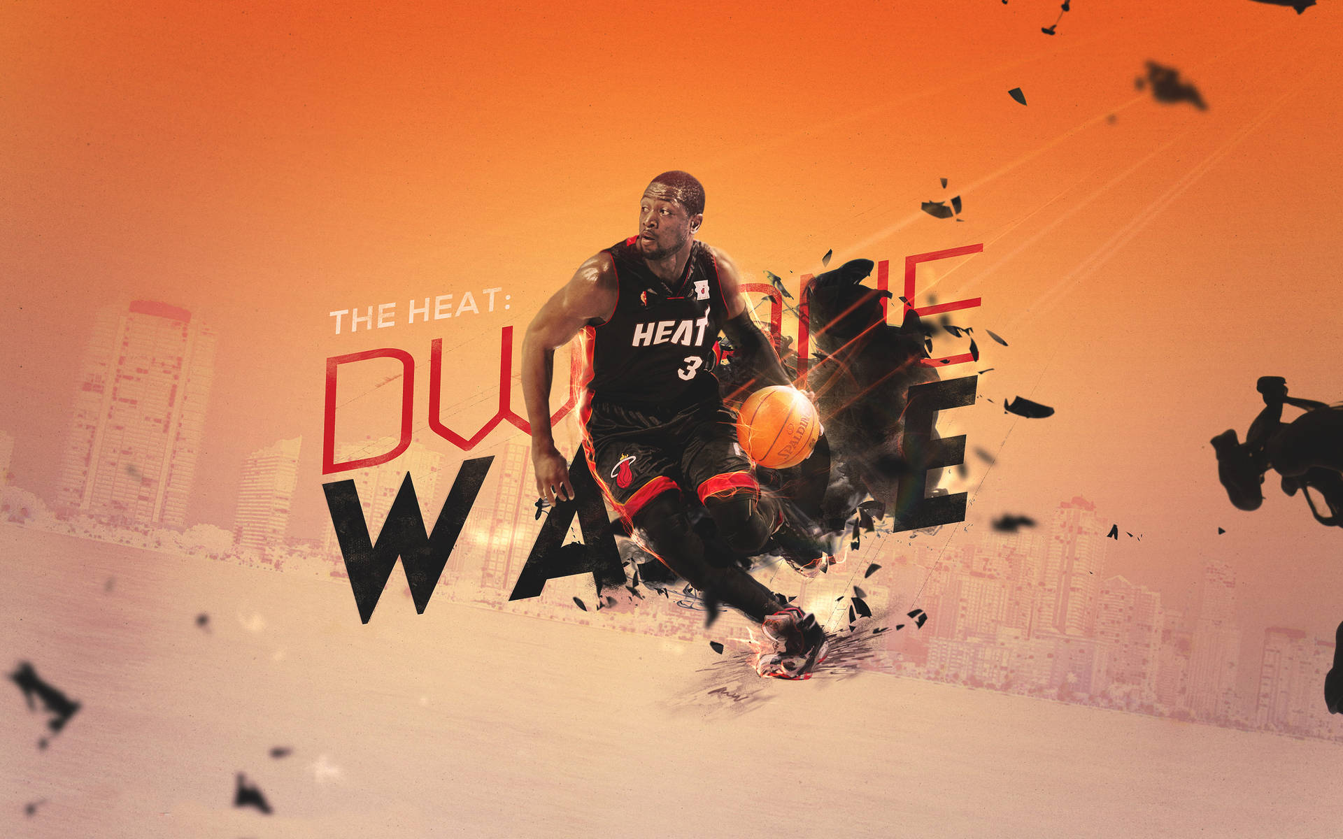 Miami Heat Dwyane Wade Digital Artwork