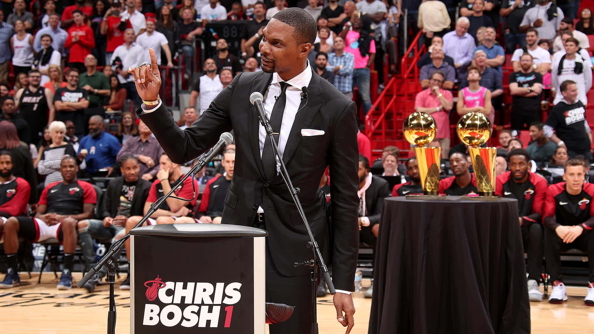 Miami Heat Honors Chris Bosh 2020 Background