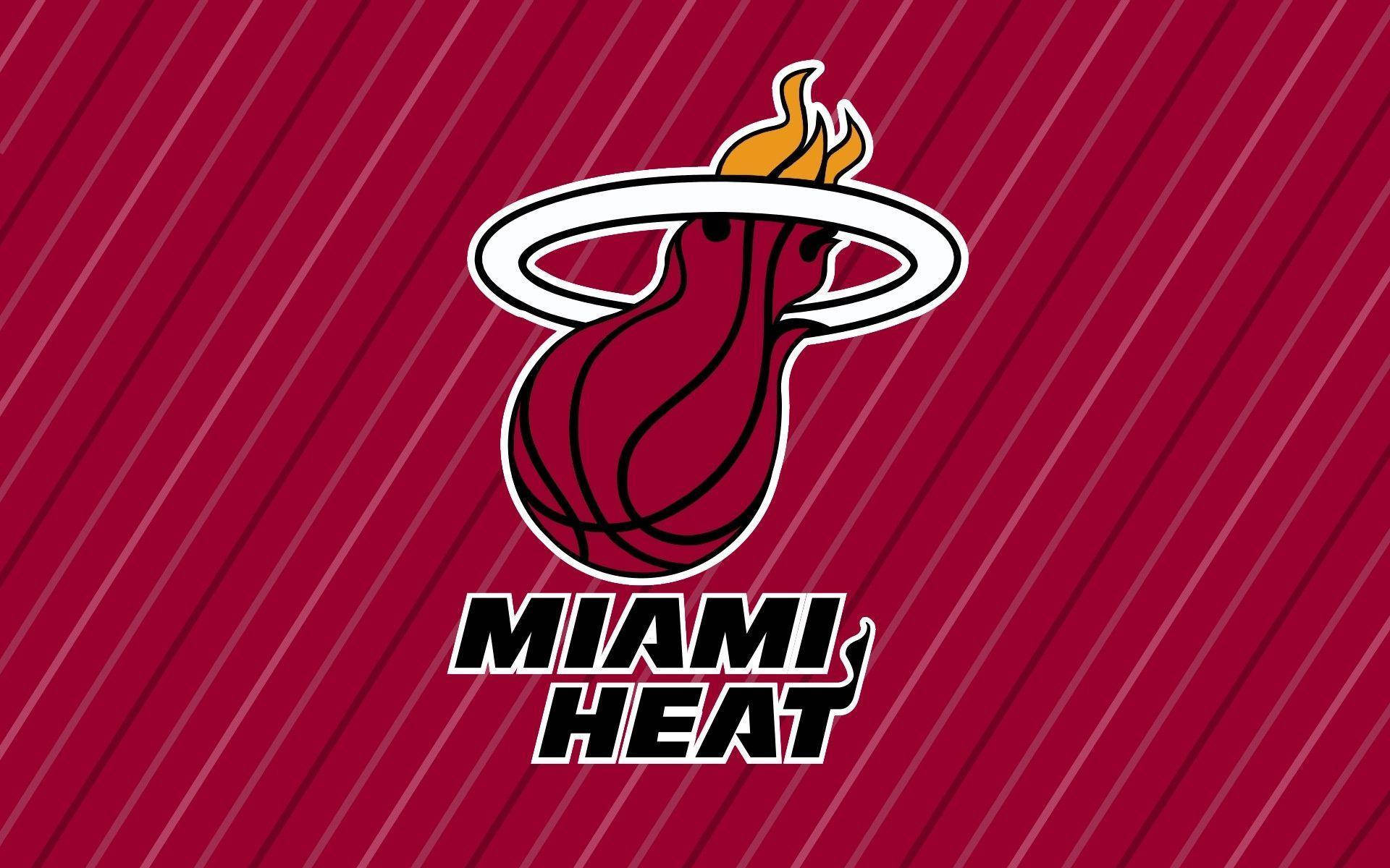 Miami Heat Logo On Red Violet Background