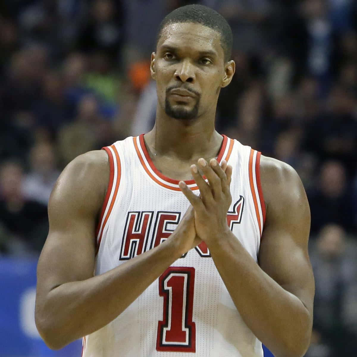 Miami Heat Player Chris Bosh Medium Angle Shot Background