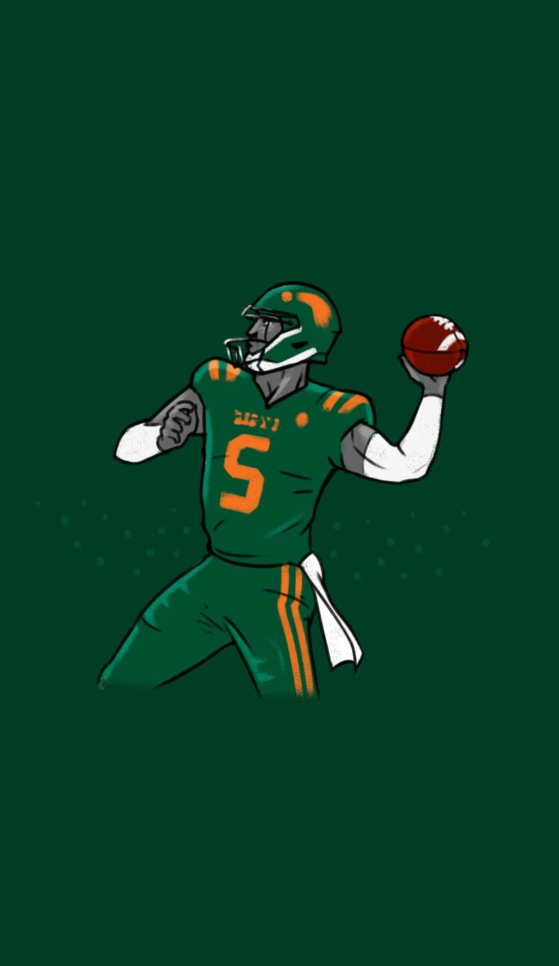 Miami Hurricanes Green Fanart Background