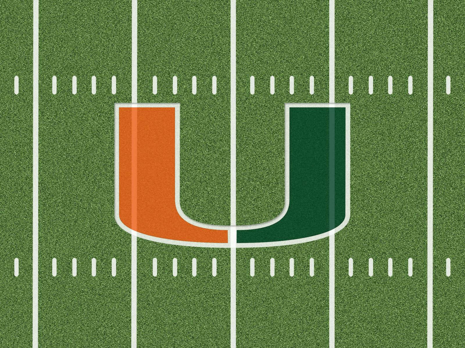 Miami Hurricanes Logo Football Field Background