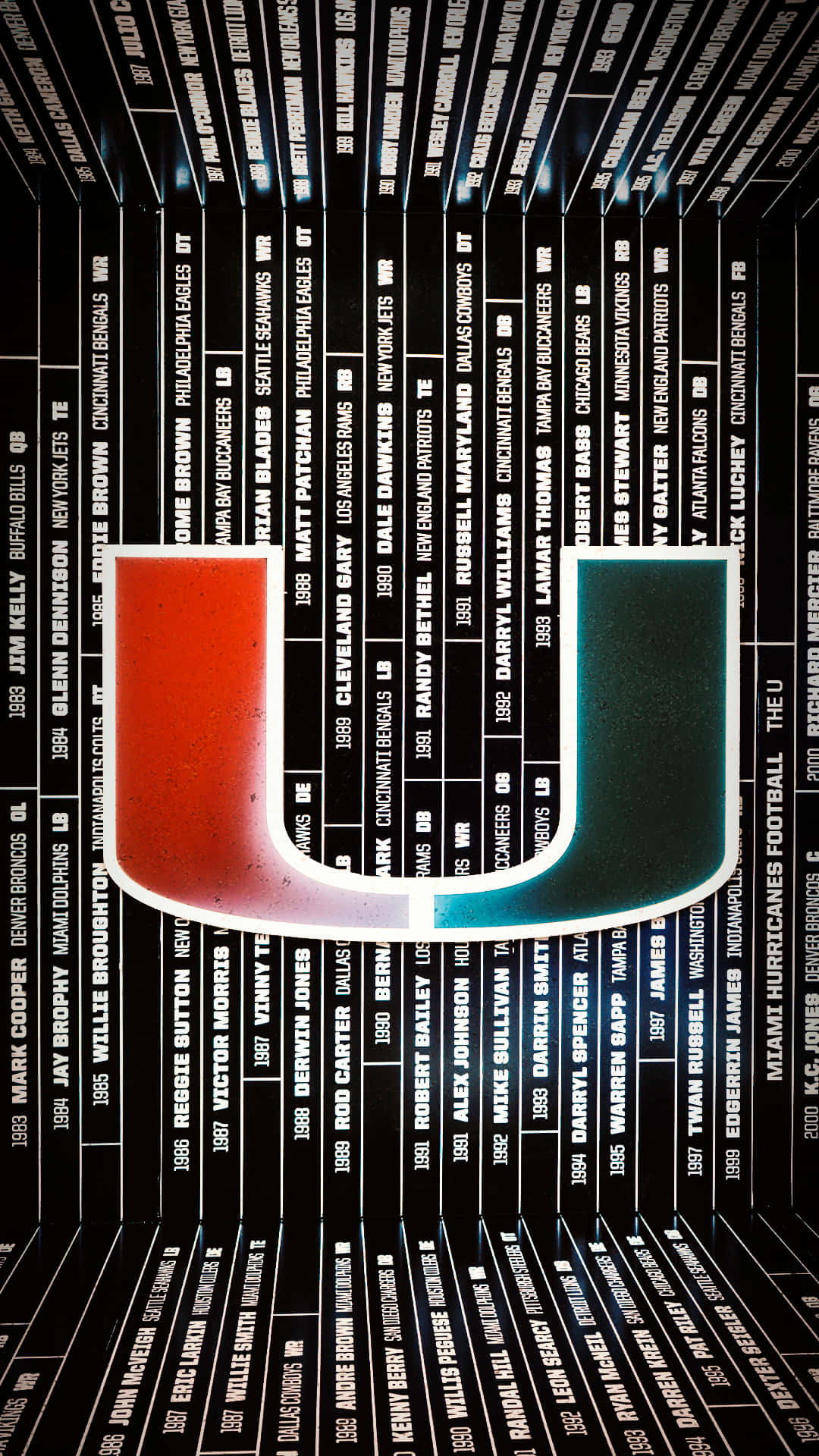 Miami Hurricanes Logo In Dark Room Background