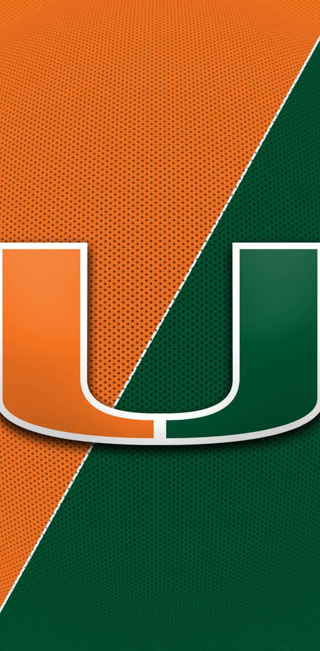 Miami Hurricanes Orange Green Background