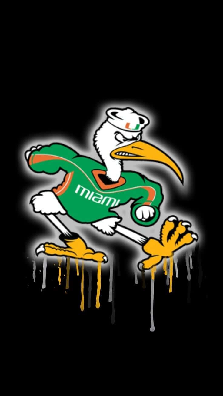 Miami Hurricanes Sebastian The Ibis Background