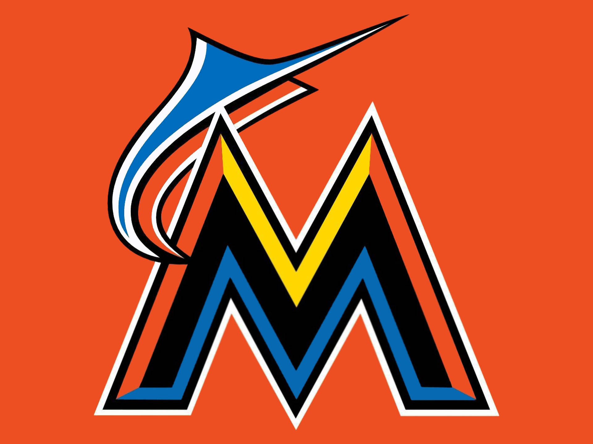 Miami Marlin Orange Background Background