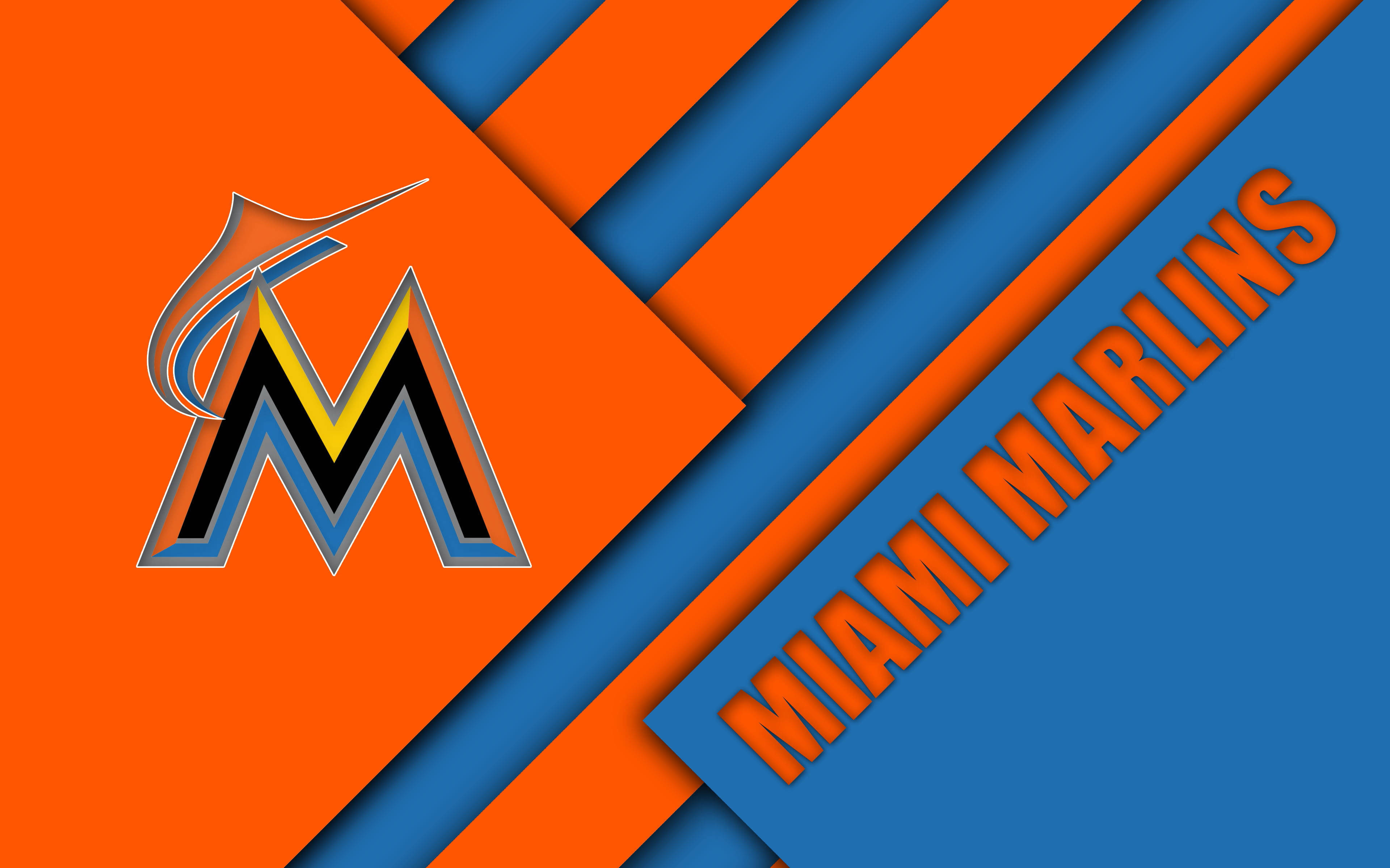 Miami Marlins Abstract Design Background