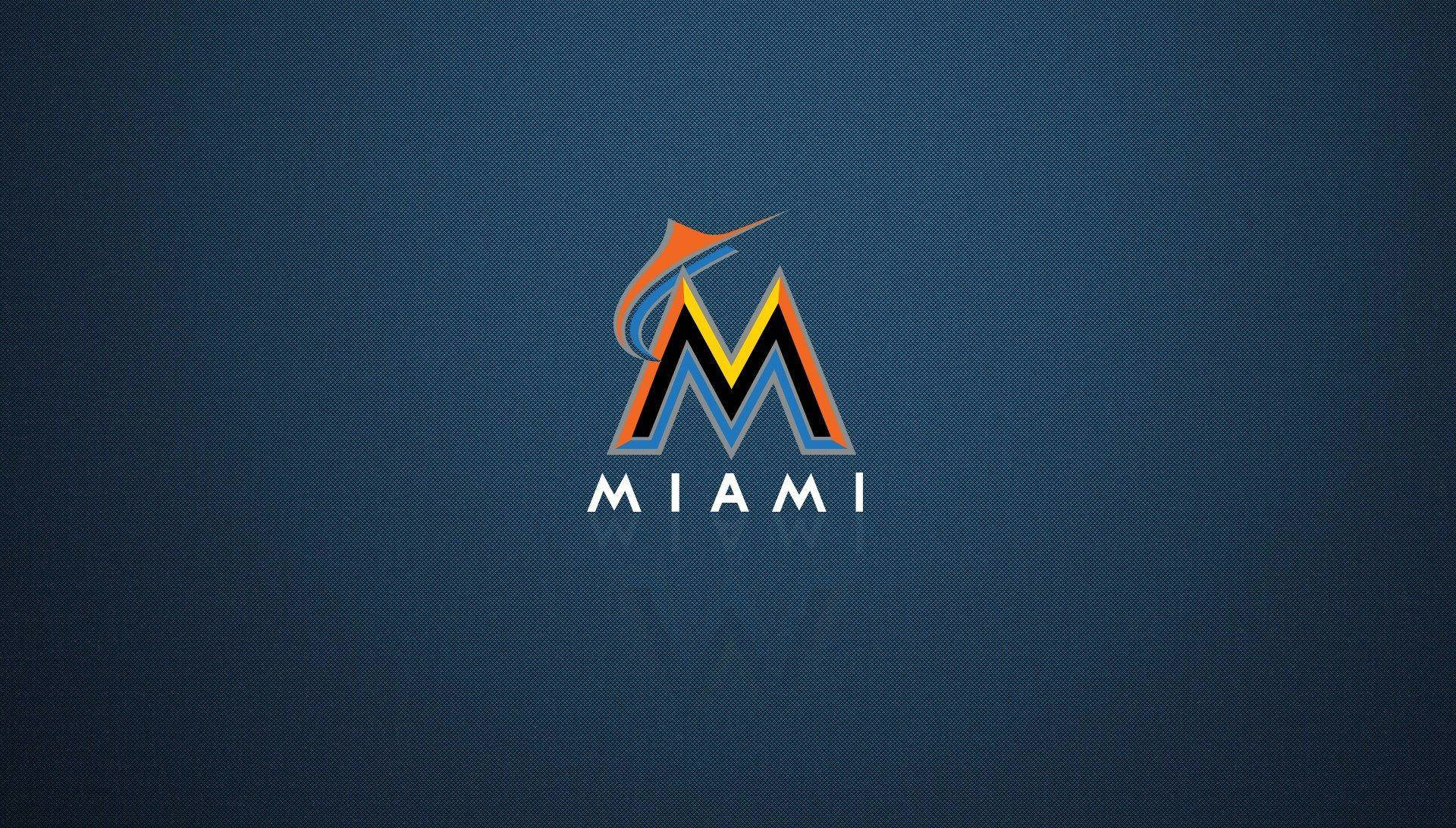 Miami Marlins Dark Blue Aesthetic Background