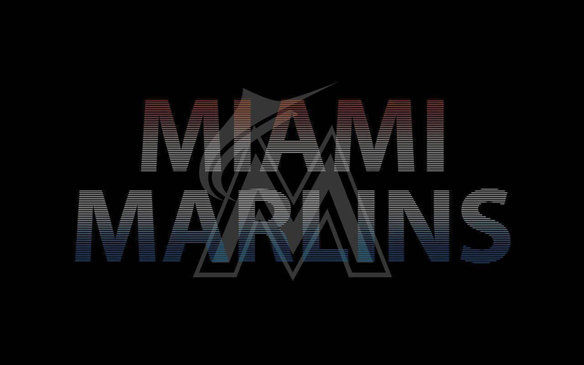 Miami Marlins Logo Shadow Art Background