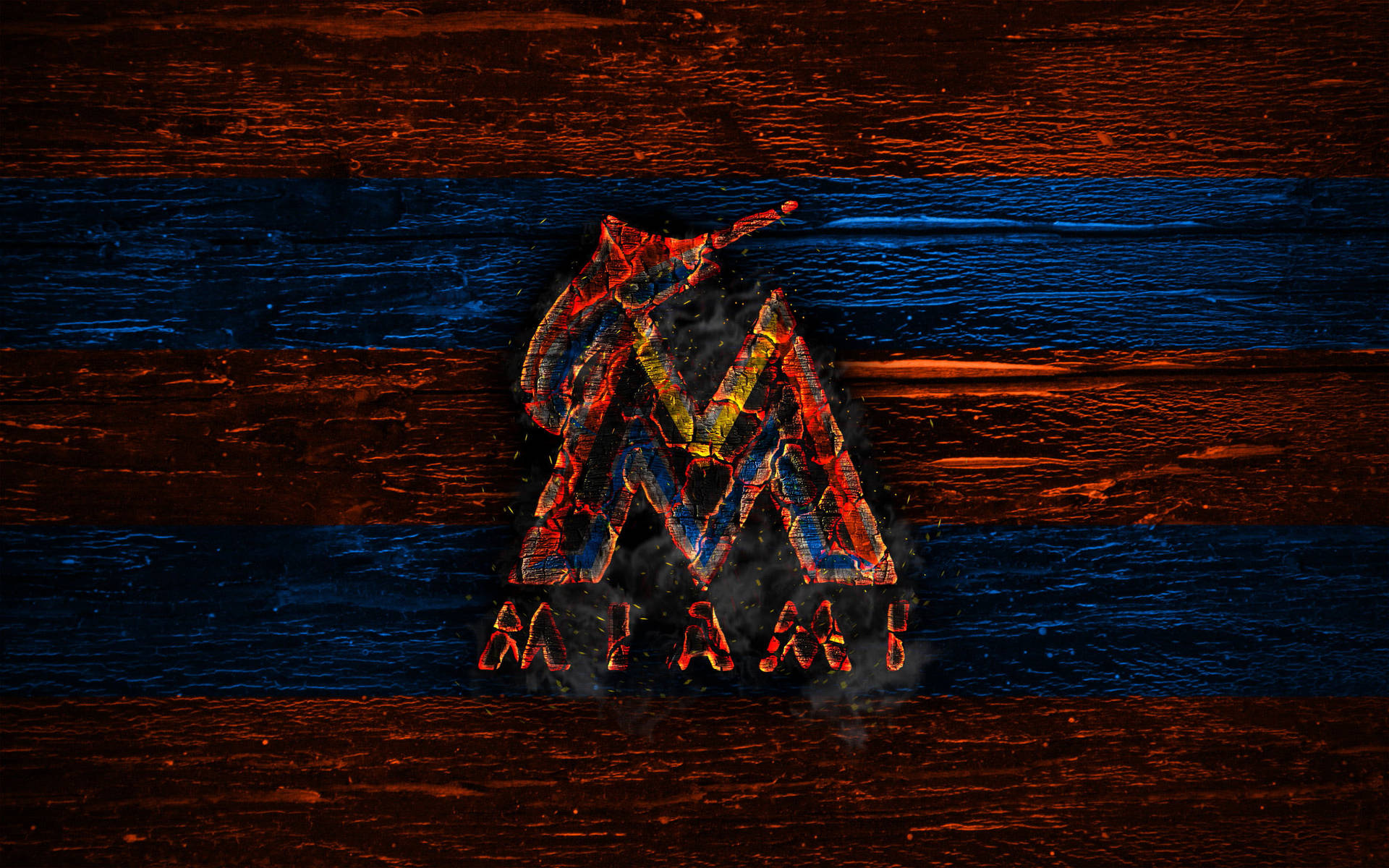 Miami Marlins Scorched Logo Background